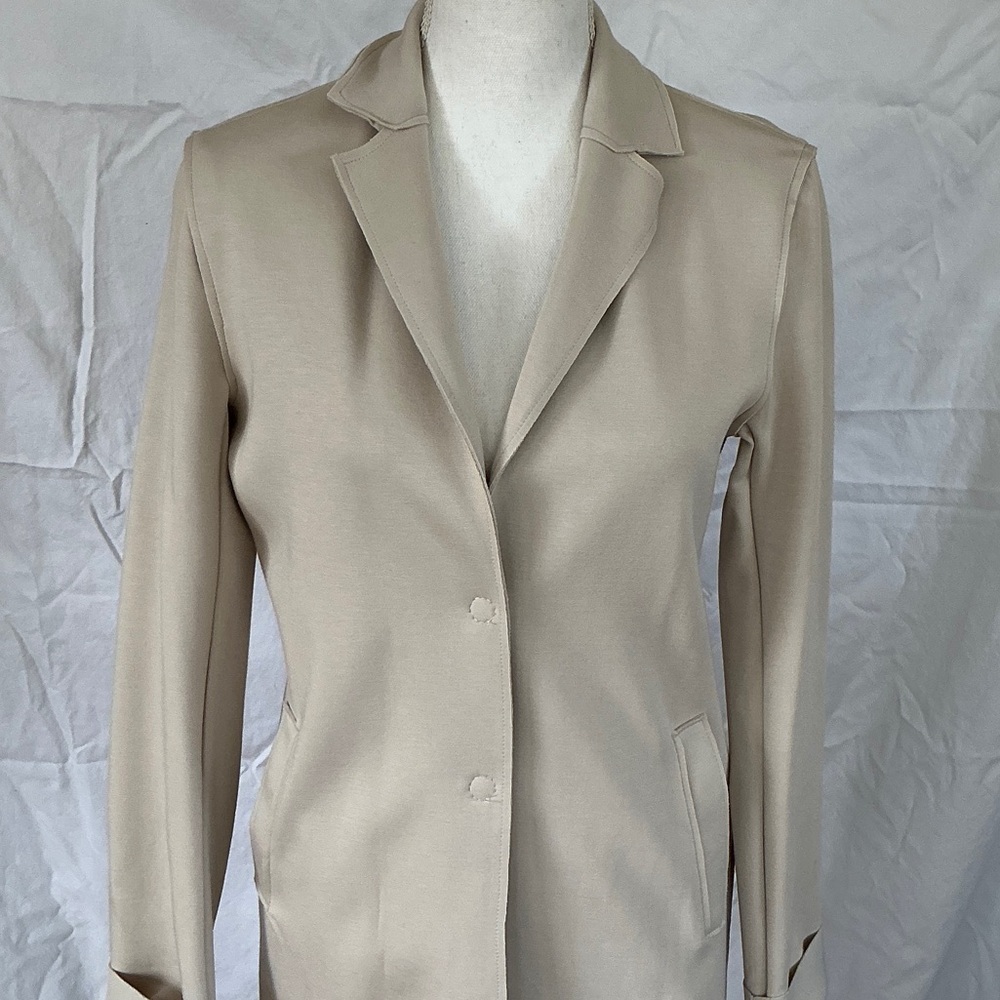 Carolina Belle Light Cream Tailored Trench Coat - Picture 2 of 14